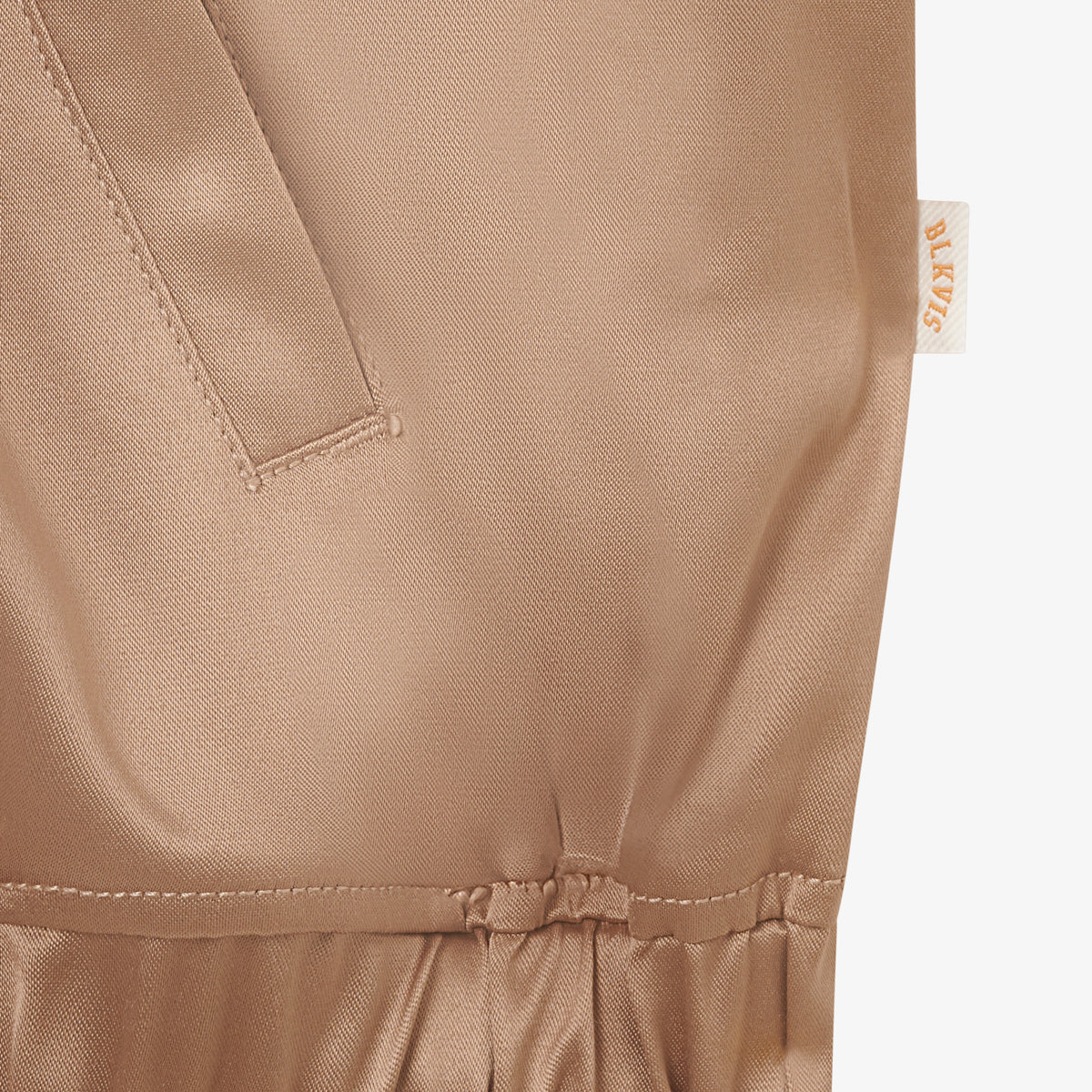 WASHED SATIN TRACK JACKET - GINGER SNAP