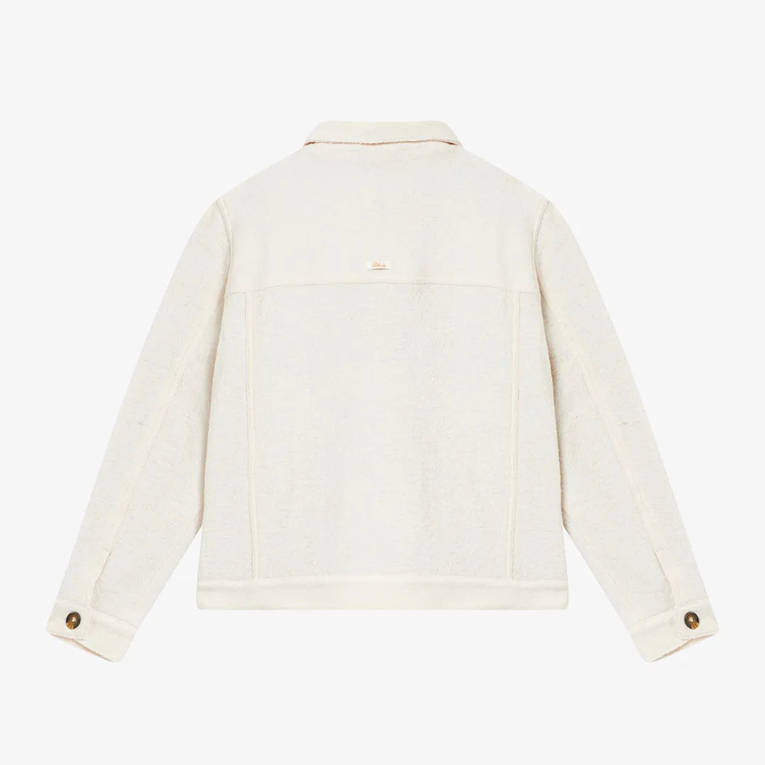 SCRIPT WOOL JACKET - PAPYRUS