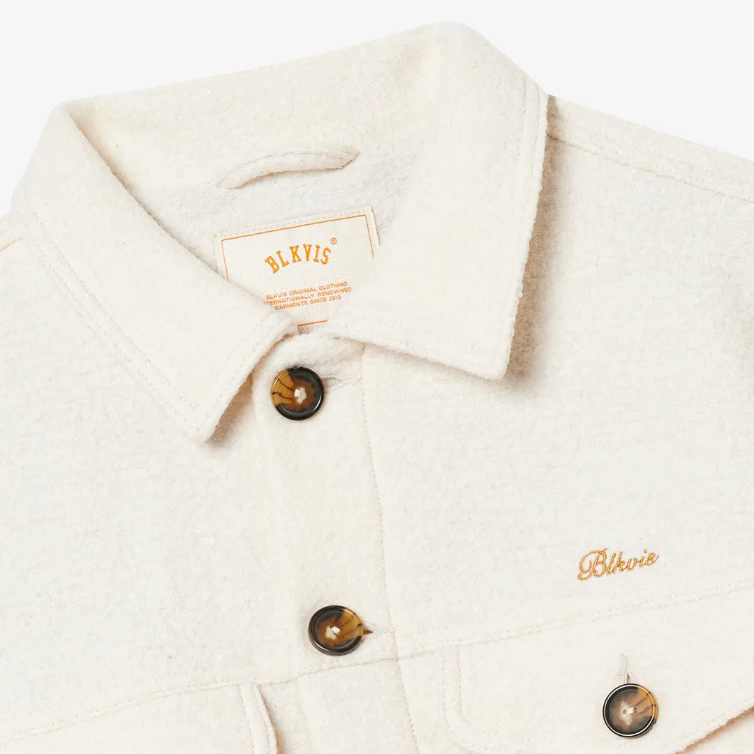 SCRIPT WOOL JACKET - PAPYRUS