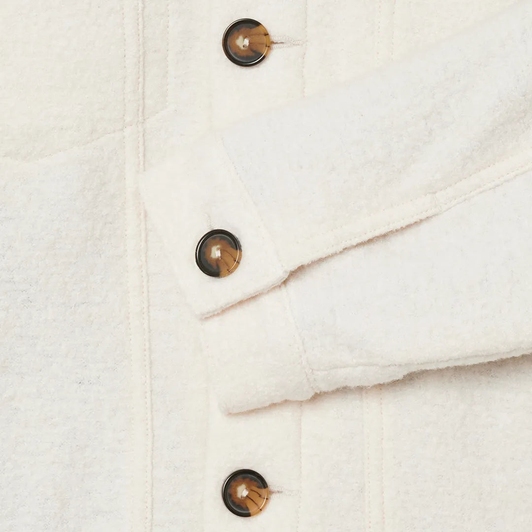 SCRIPT WOOL JACKET - PAPYRUS