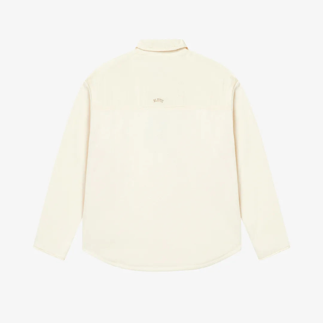 LOGO FLEECE OVERSHIRT - PAPYRUS