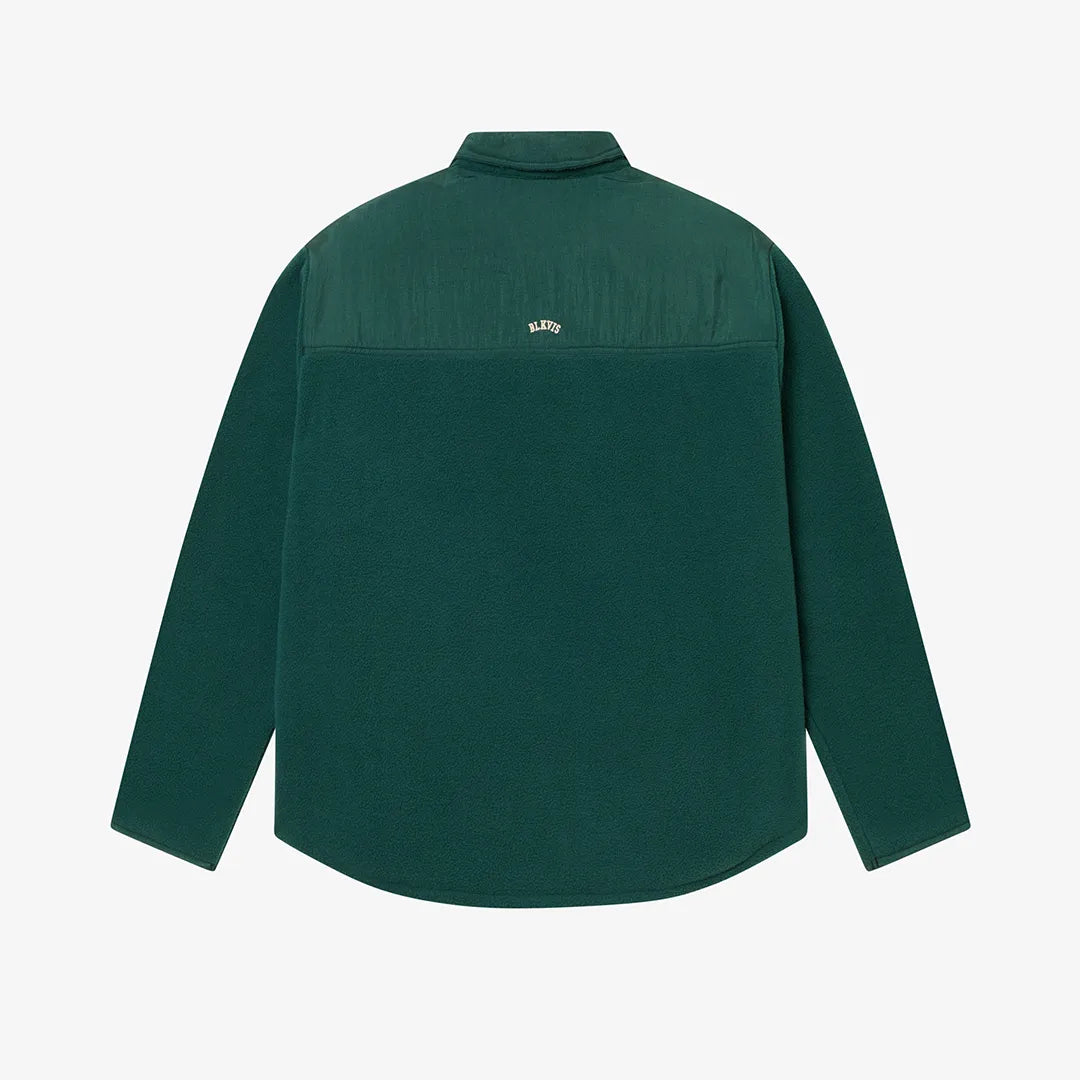 LOGO FLEECE OVERSHIRT - SEA MOSS