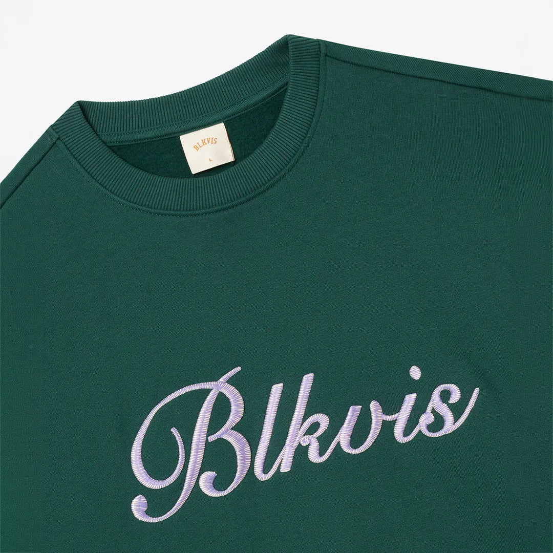 BOLD SCRIPT CREWNECK - SEA MOSS