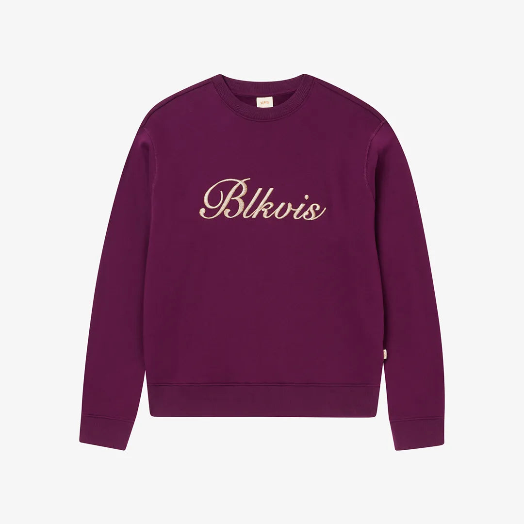 BOLD SCRIPT CREWNECK - DARK PURPLE