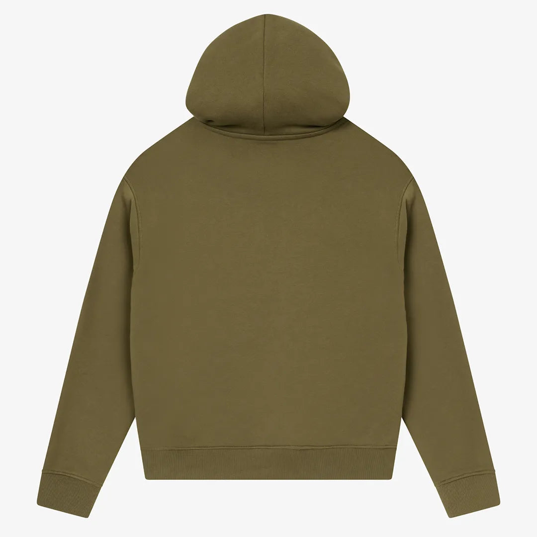 LETTERING HOODY - MILITARY OLIVE