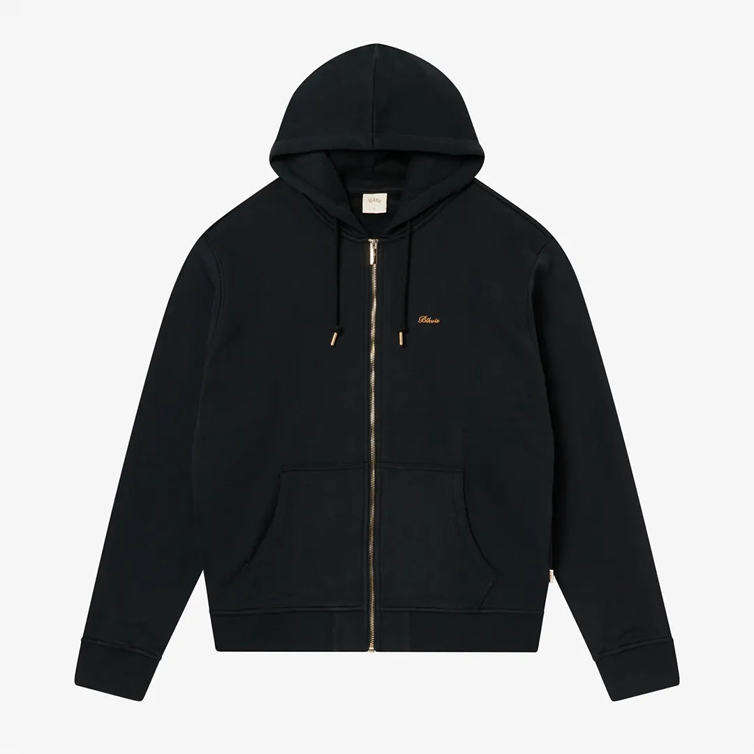 SCRIPT ZIP HOODY - BLACK