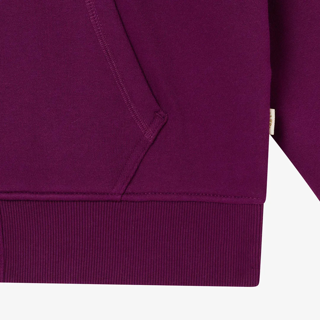 SCRIPT ZIP HOODY - DARK PURPLE