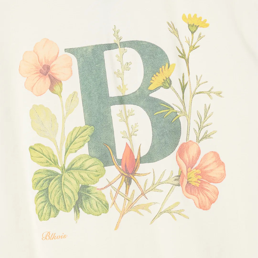 FLORAL LETTER TEE - PAPYRUS