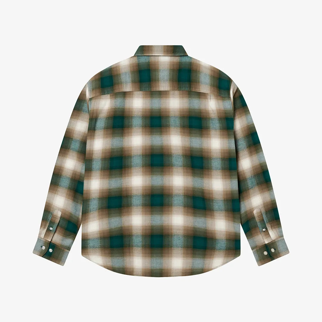 SHADOWCHECK FLANNEL SHIRT - SEA MOSS