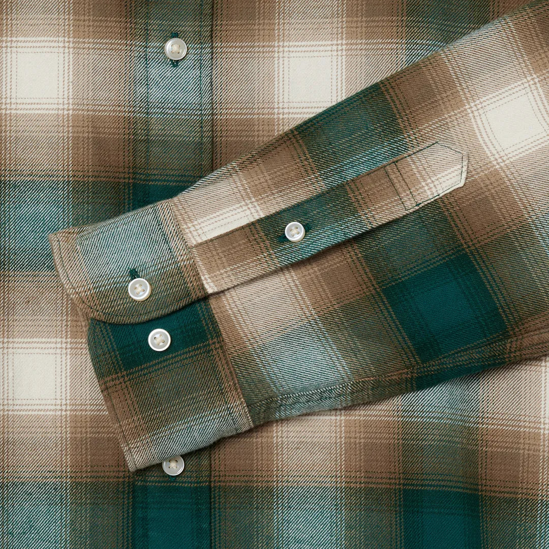 SHADOWCHECK FLANNEL SHIRT - SEA MOSS