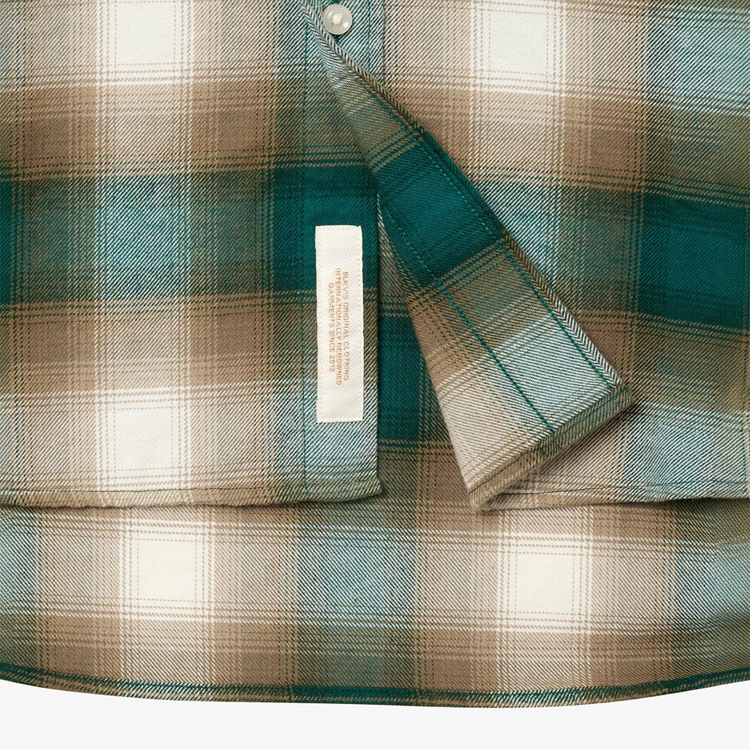 SHADOWCHECK FLANNEL SHIRT - SEA MOSS