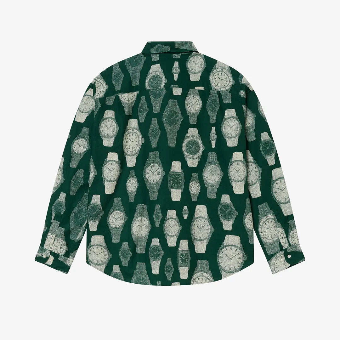 ALLOVER PRINTED SHIRT - SEA MOSS