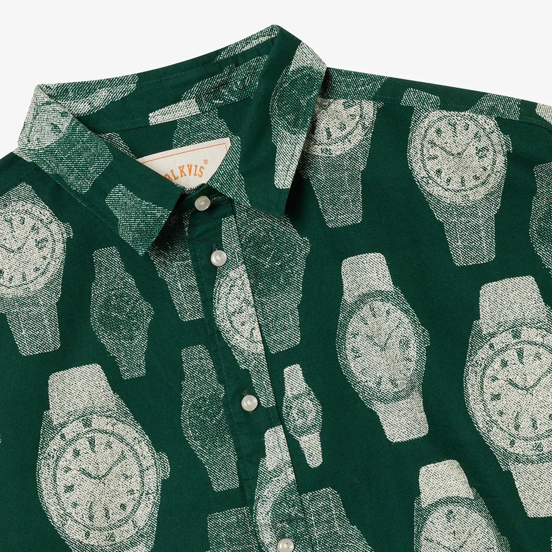 ALLOVER PRINTED SHIRT - SEA MOSS