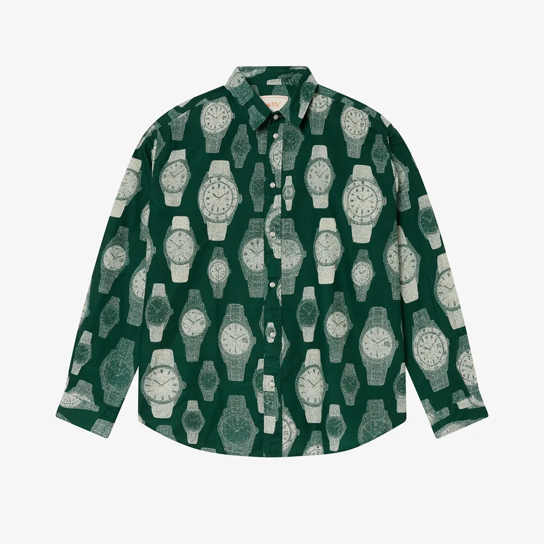ALLOVER PRINTED SHIRT - SEA MOSS