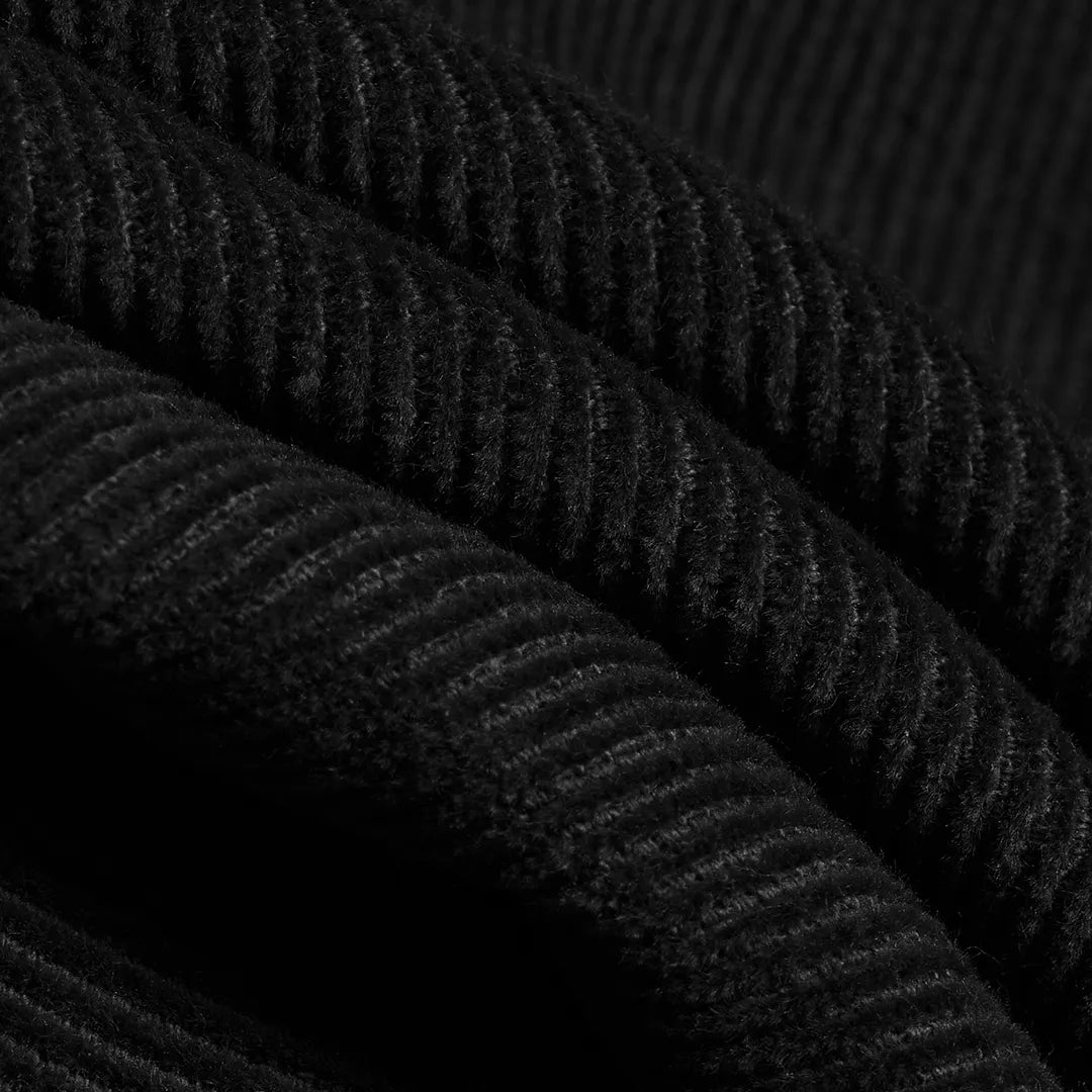 BUTTON DOWN CORDUROY SHIRT - BLACK