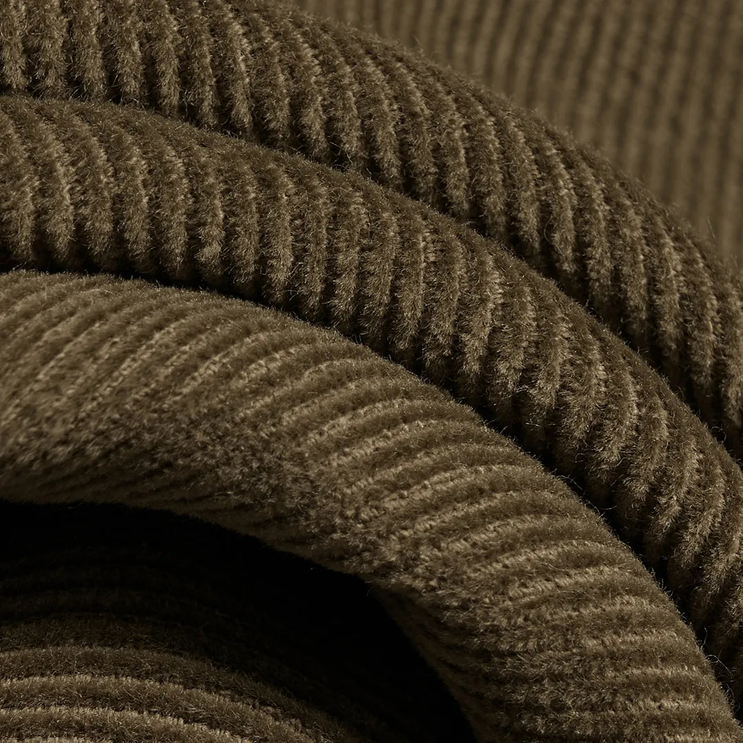 BUTTON DOWN CORDUROY SHIRT - MILITARY OLIVE