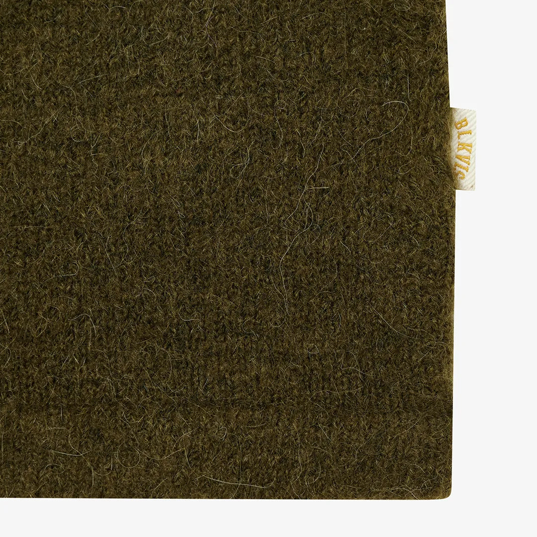 HAIRY STRUCTURE LONGLEEVE POLO - MILITARY OLIVE