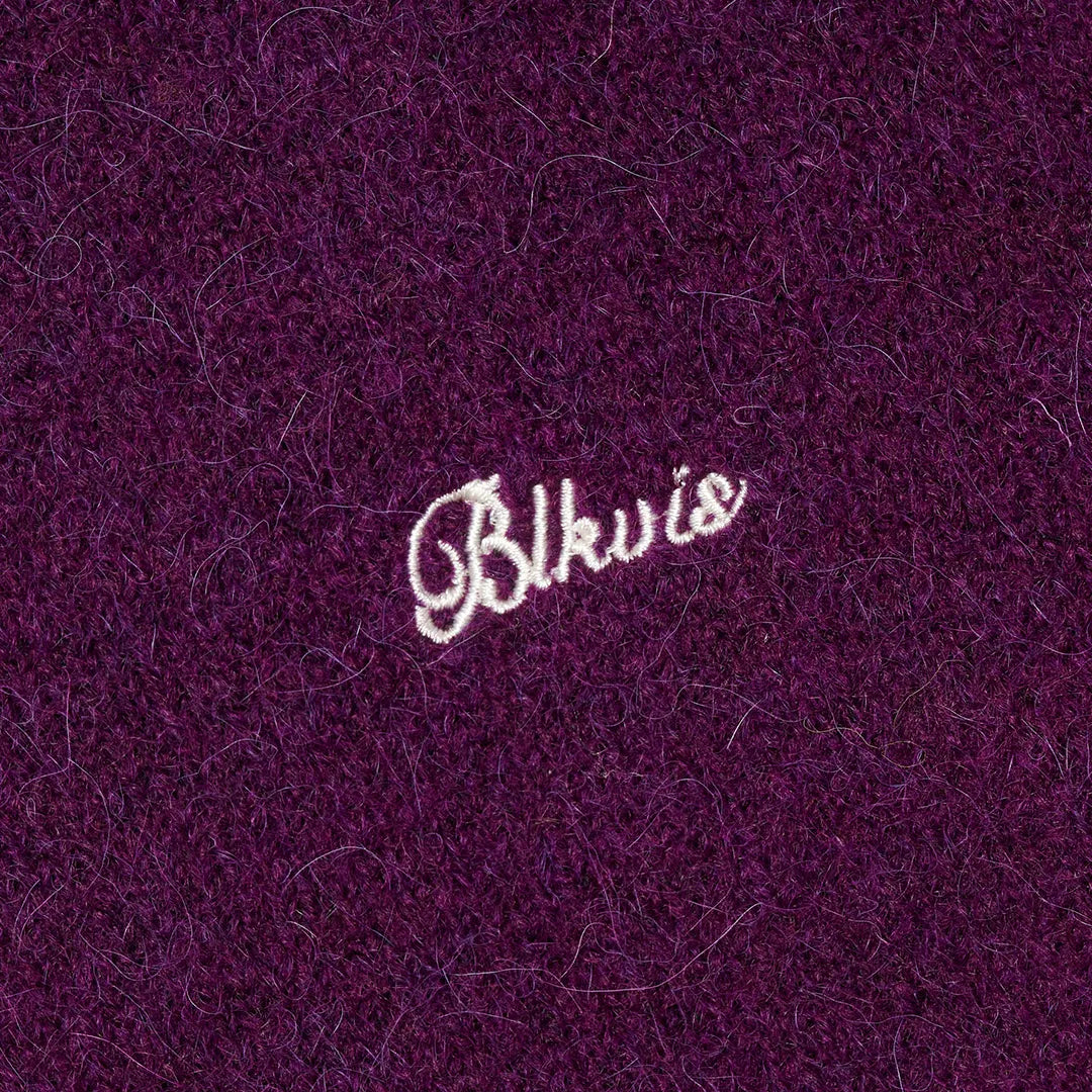 HAIRY STRUCTURE LONGLEEVE POLO - DARK PURPLE