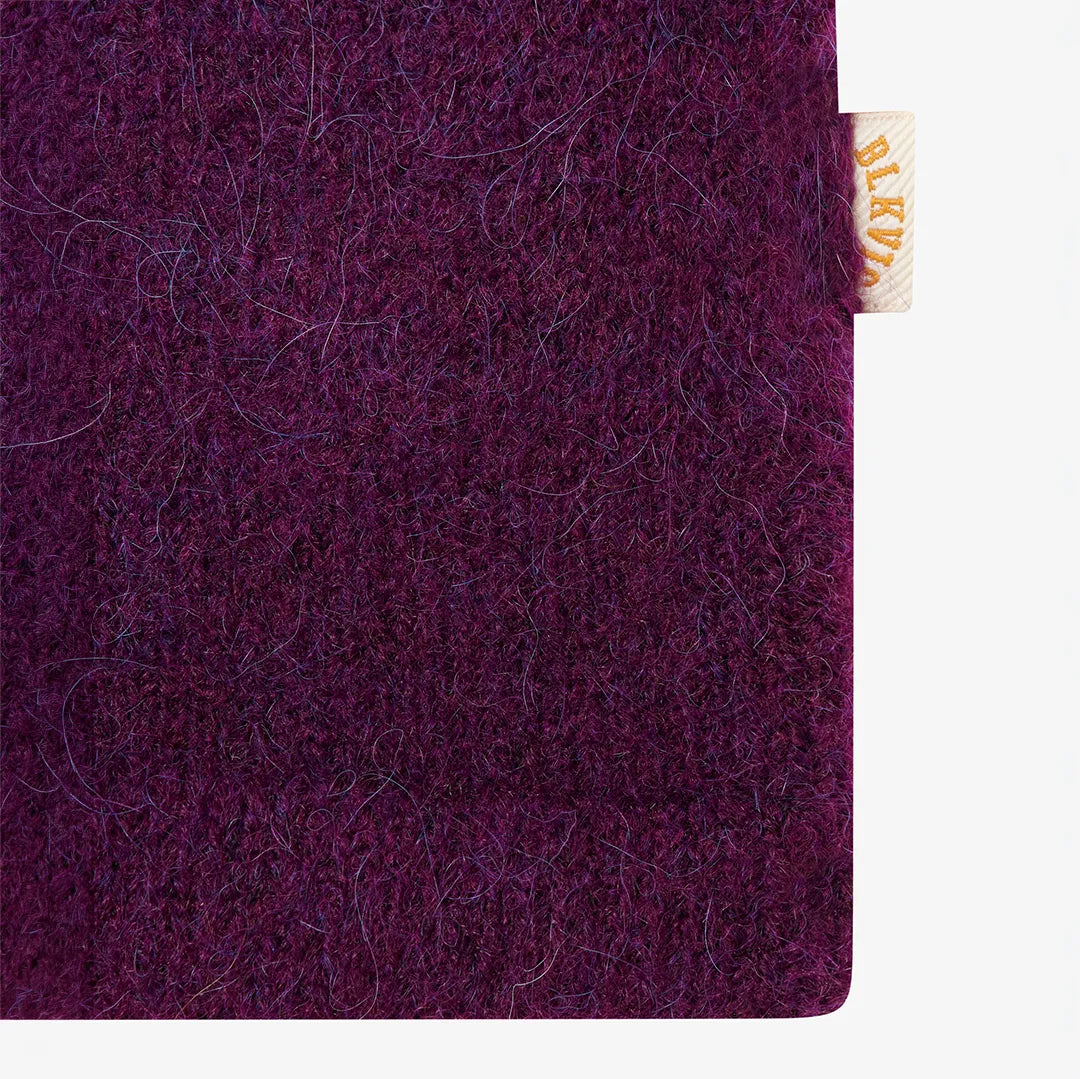 HAIRY STRUCTURE LONGLEEVE POLO - DARK PURPLE