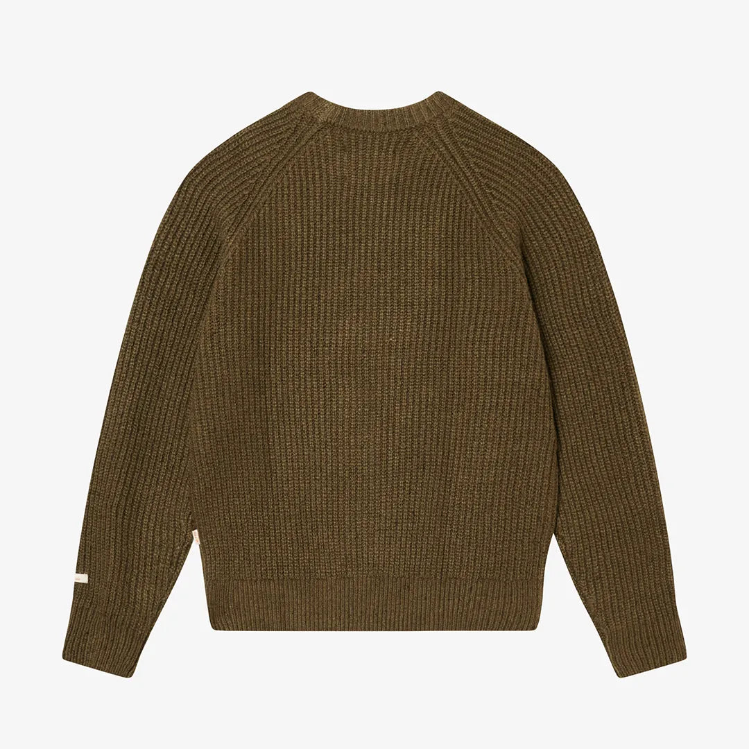 COZY KNIT SWEATER - MILITARY OLIVE