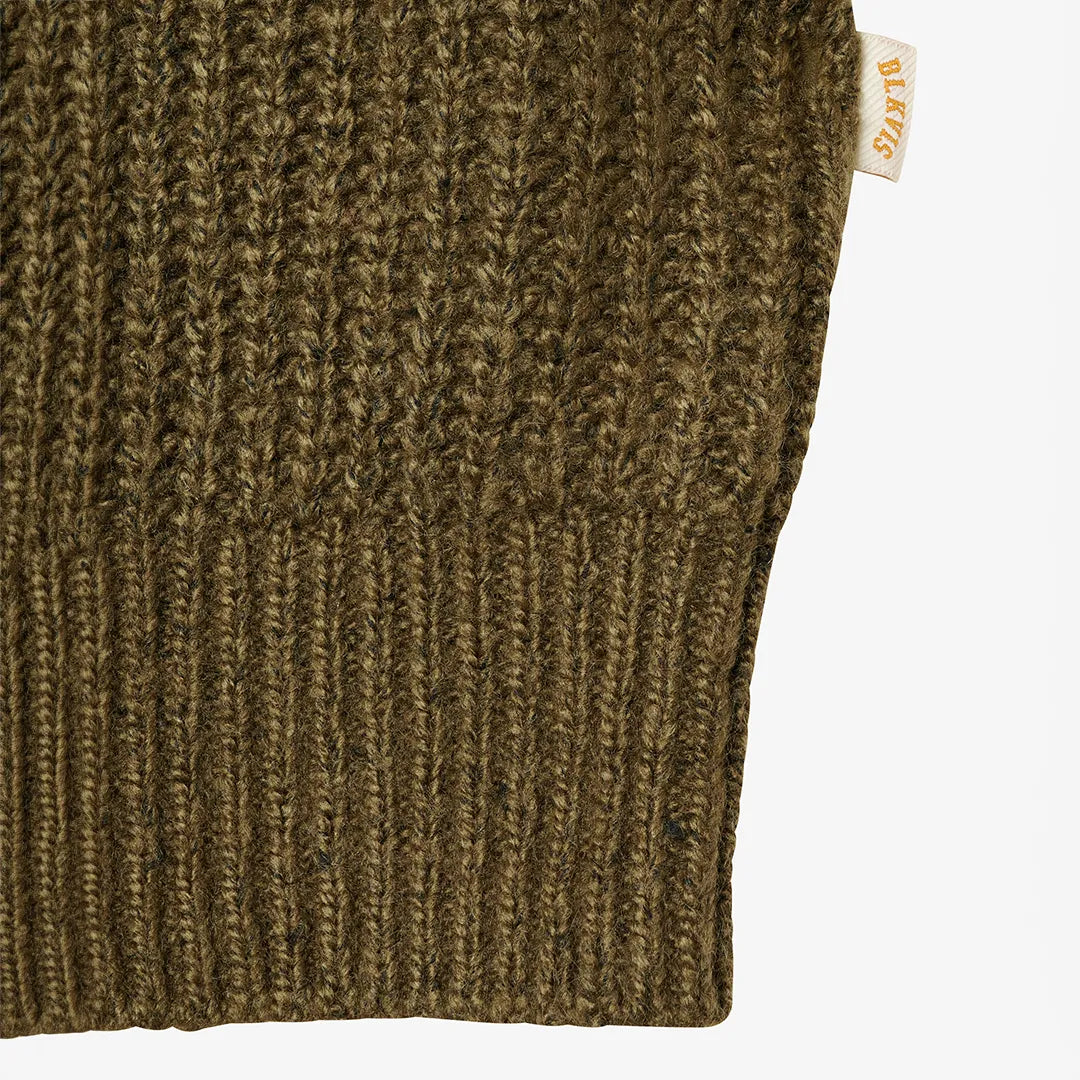 COZY KNIT SWEATER - MILITARY OLIVE
