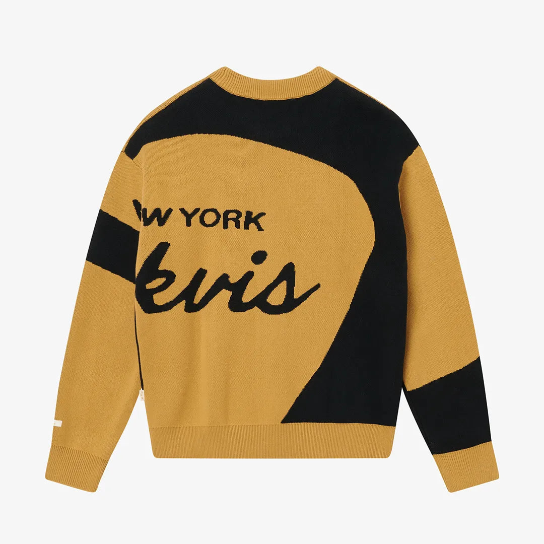 JAQUARD CREWNECK SWEATER - BLACK