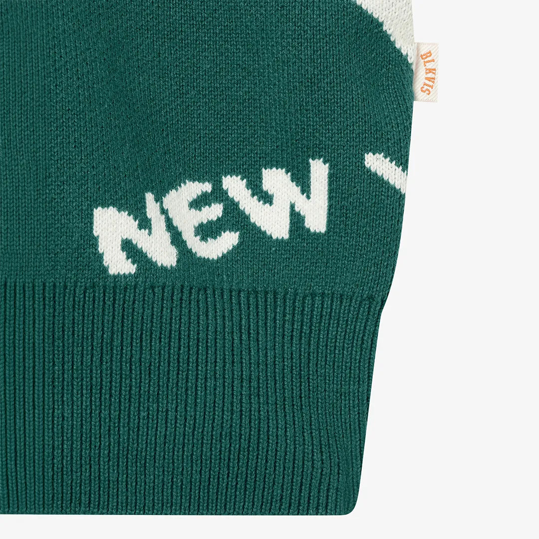 JAQUARD CREWNECK SWEATER - SEA MOSS