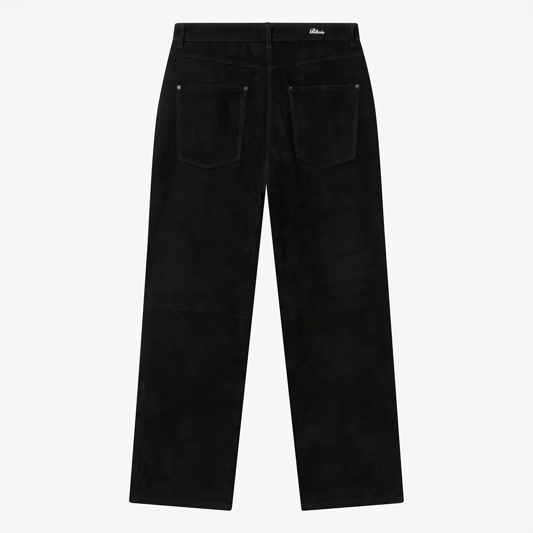 SUEDE LEATHER DENIM - BLACK
