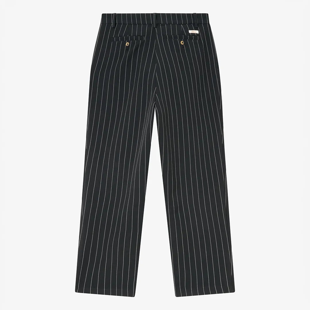 STRIPED SUIT TROUSERS - BLACK