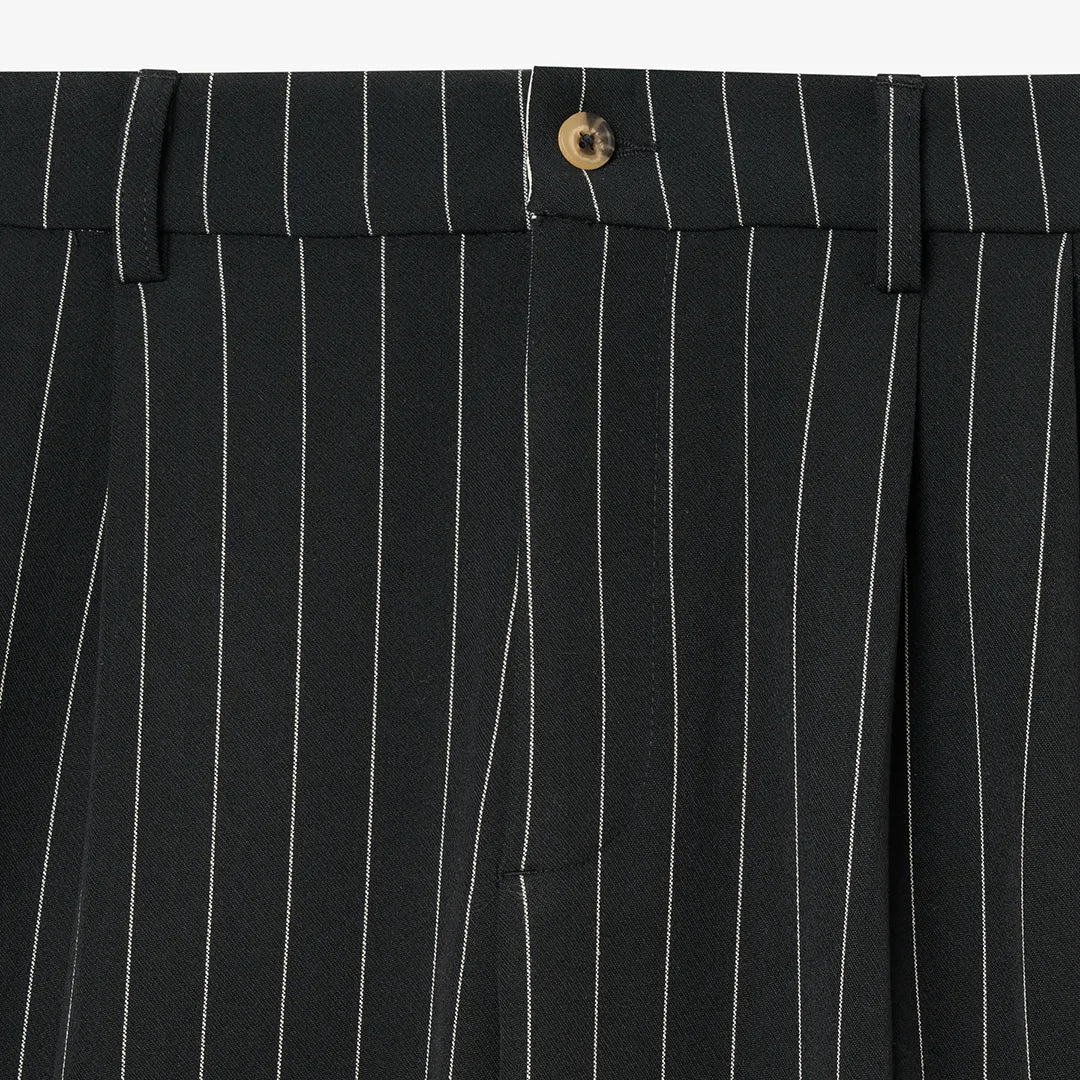 STRIPED SUIT TROUSERS - BLACK
