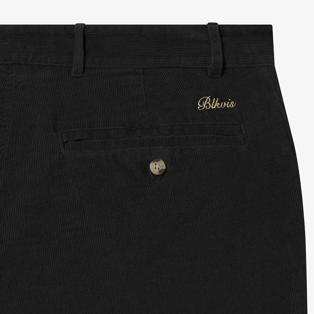 SCRIPT CORDUROY TROUSERS - BLACK
