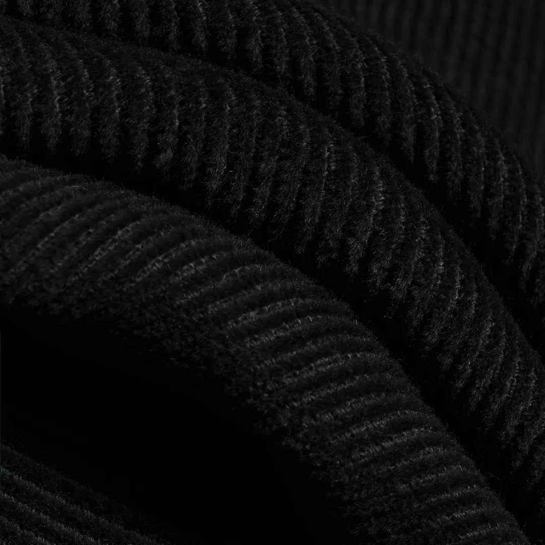 SCRIPT CORDUROY TROUSERS - BLACK