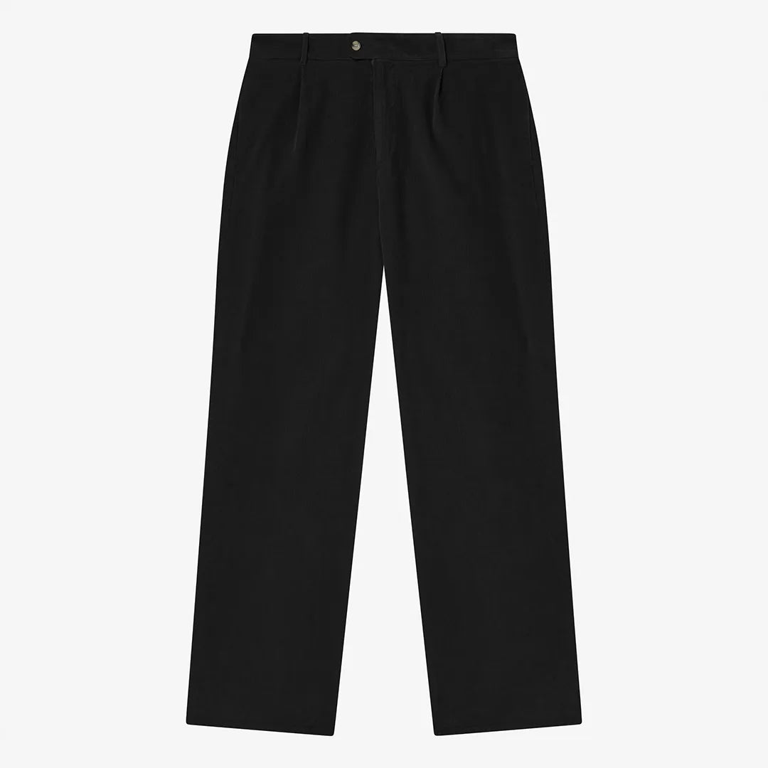 SCRIPT CORDUROY TROUSERS - BLACK