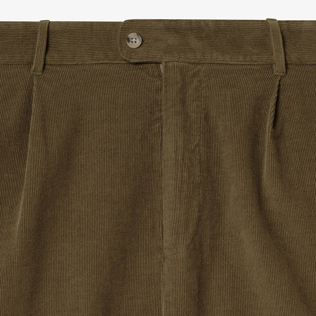SCRIPT CORDUROY TROUSERS - MILITARY OLIVE