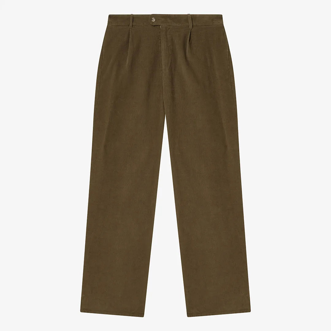 SCRIPT CORDUROY TROUSERS - MILITARY OLIVE