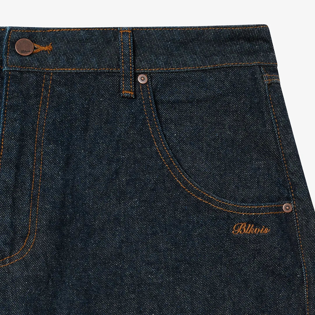 SELVEDGE DENIM PANTS - DARK BLUE
