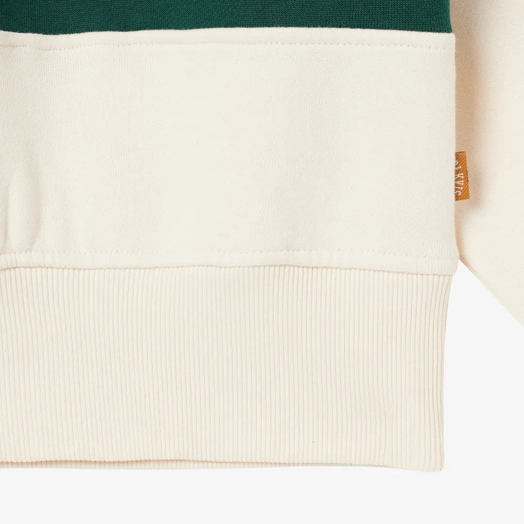 COLOR BLOCK HALF ZIP - PAPYRUS