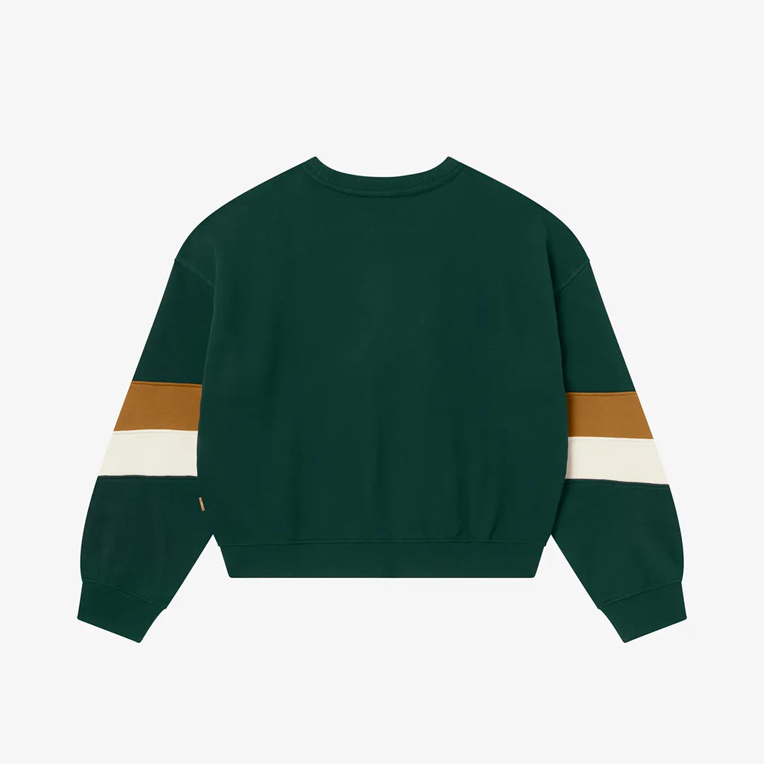 COLOR BLOCK CREWNECK - SEA MOSS