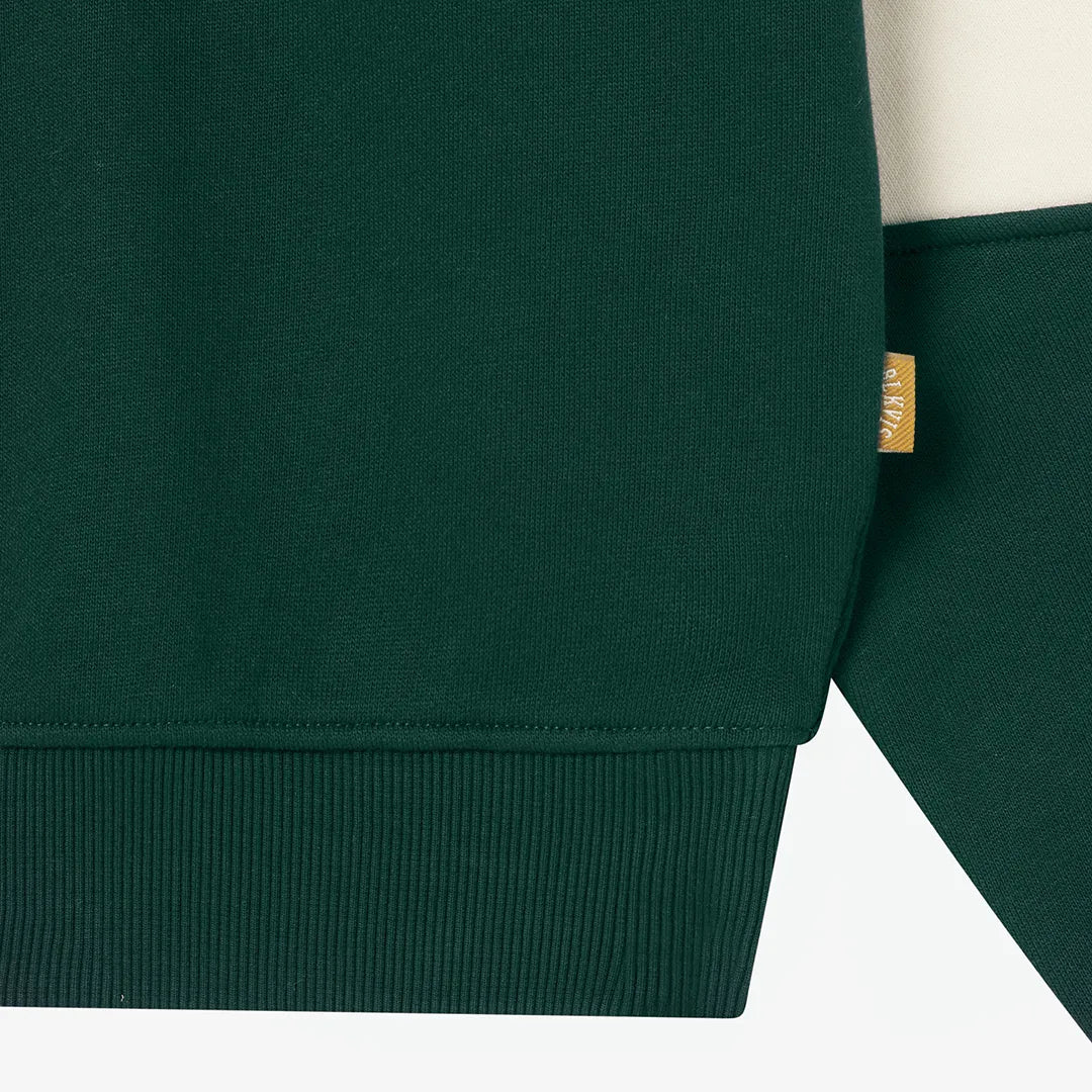 COLOR BLOCK CREWNECK - SEA MOSS