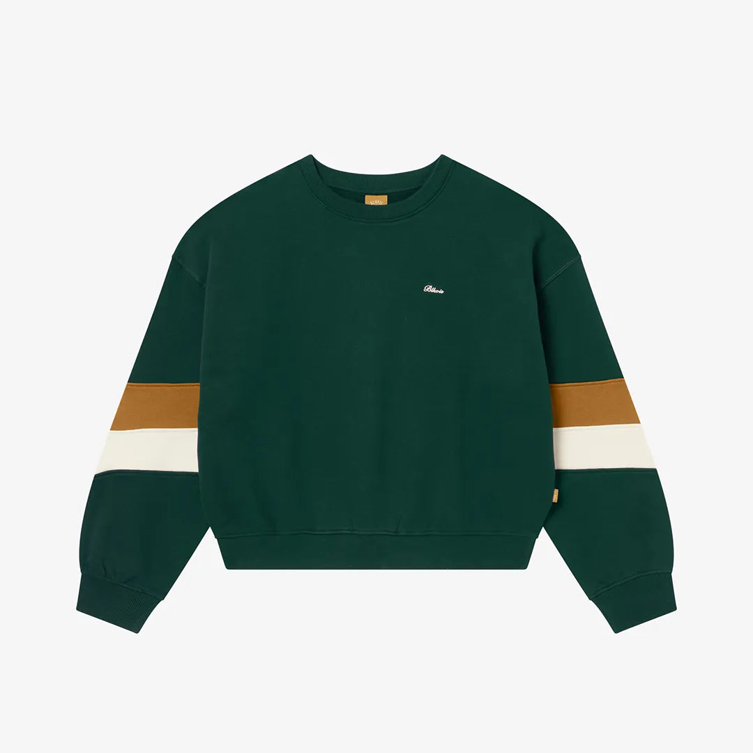 COLOR BLOCK CREWNECK - SEA MOSS