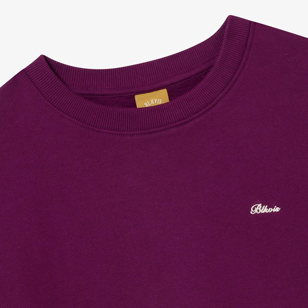 COLOR BLOCK CREWNECK - DARK PURPLE