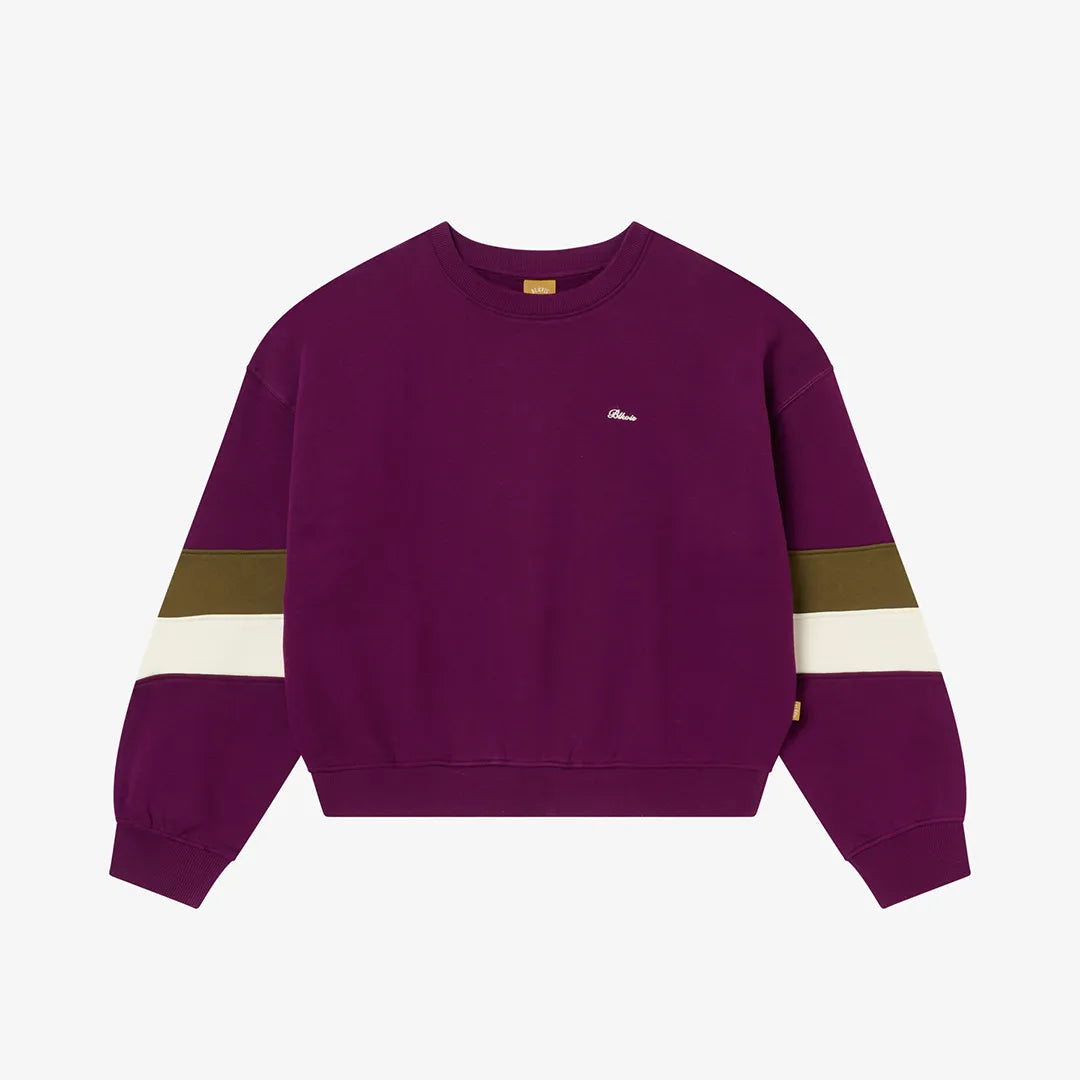 COLOR BLOCK CREWNECK - DARK PURPLE