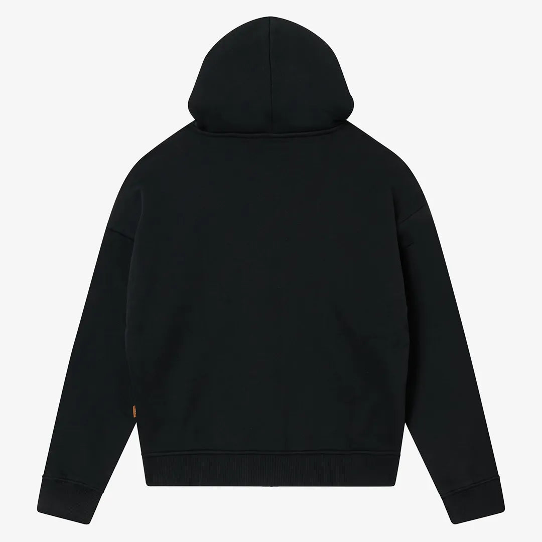 SCRIPT ZIP-HOODY - BLACK