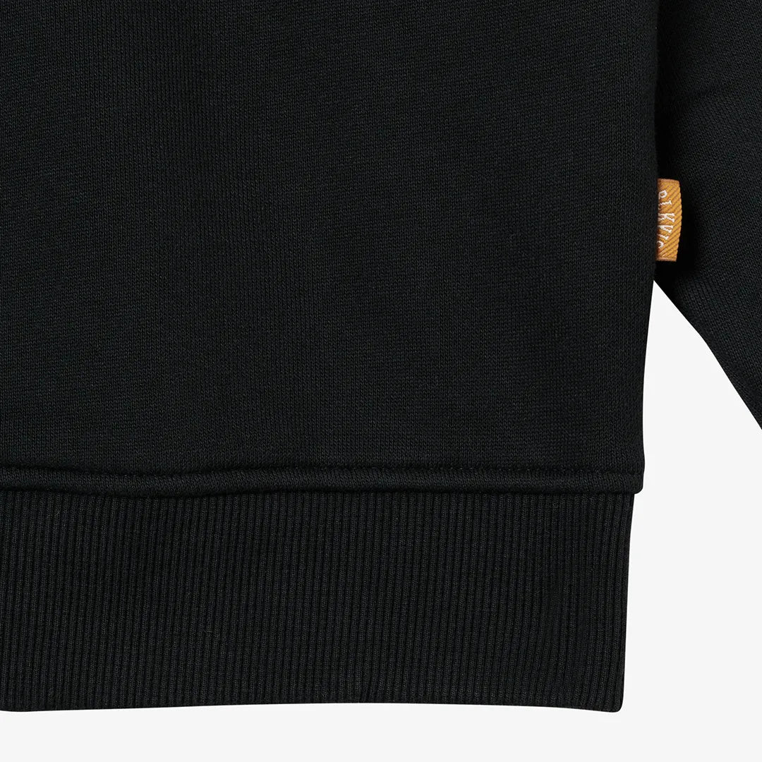 SCRIPT ZIP-HOODY - BLACK