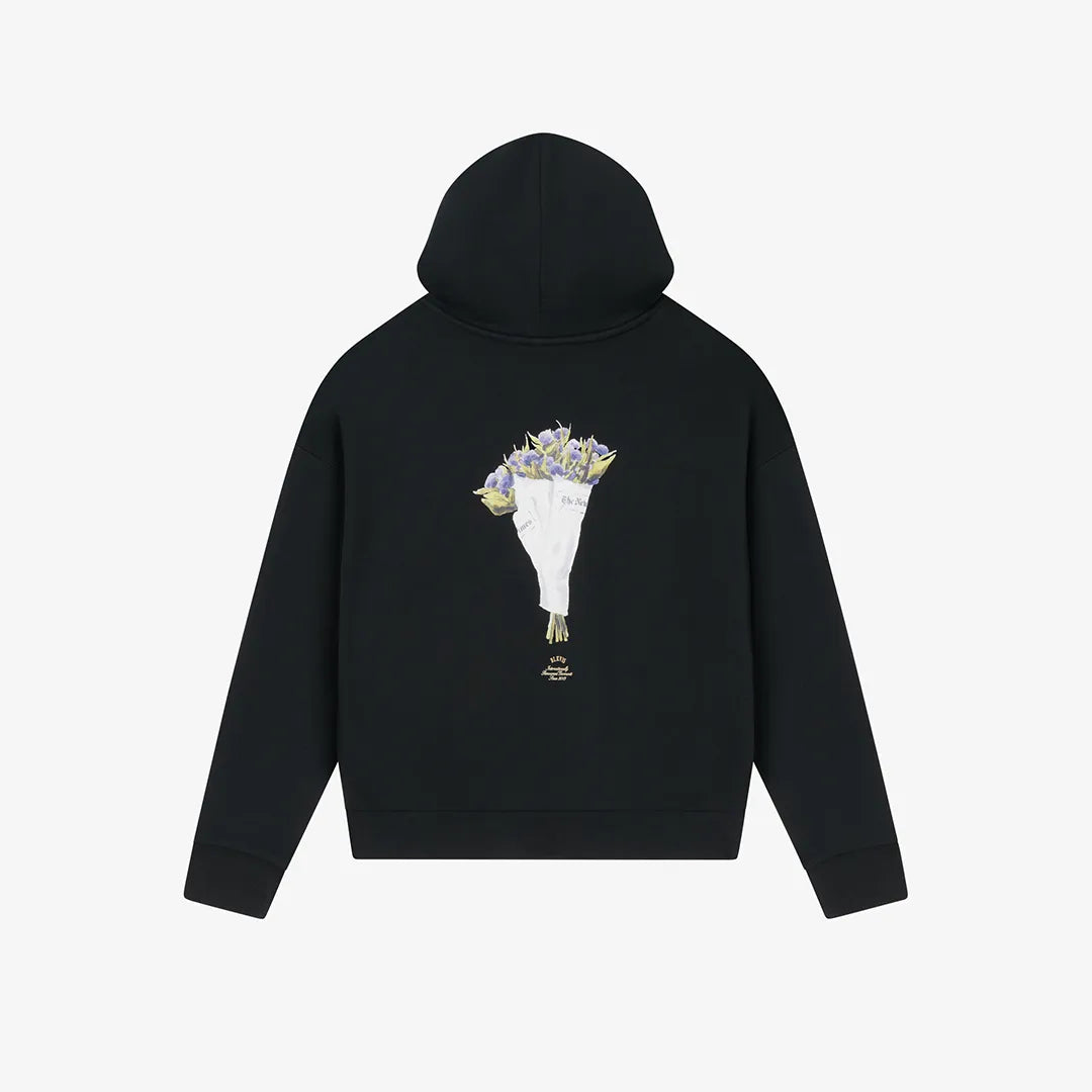 FLOWER BOUQUET HOODY - BLACK