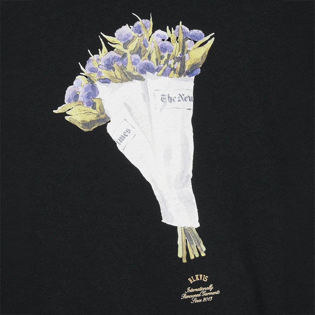 FLOWER BOUQUET HOODY - BLACK
