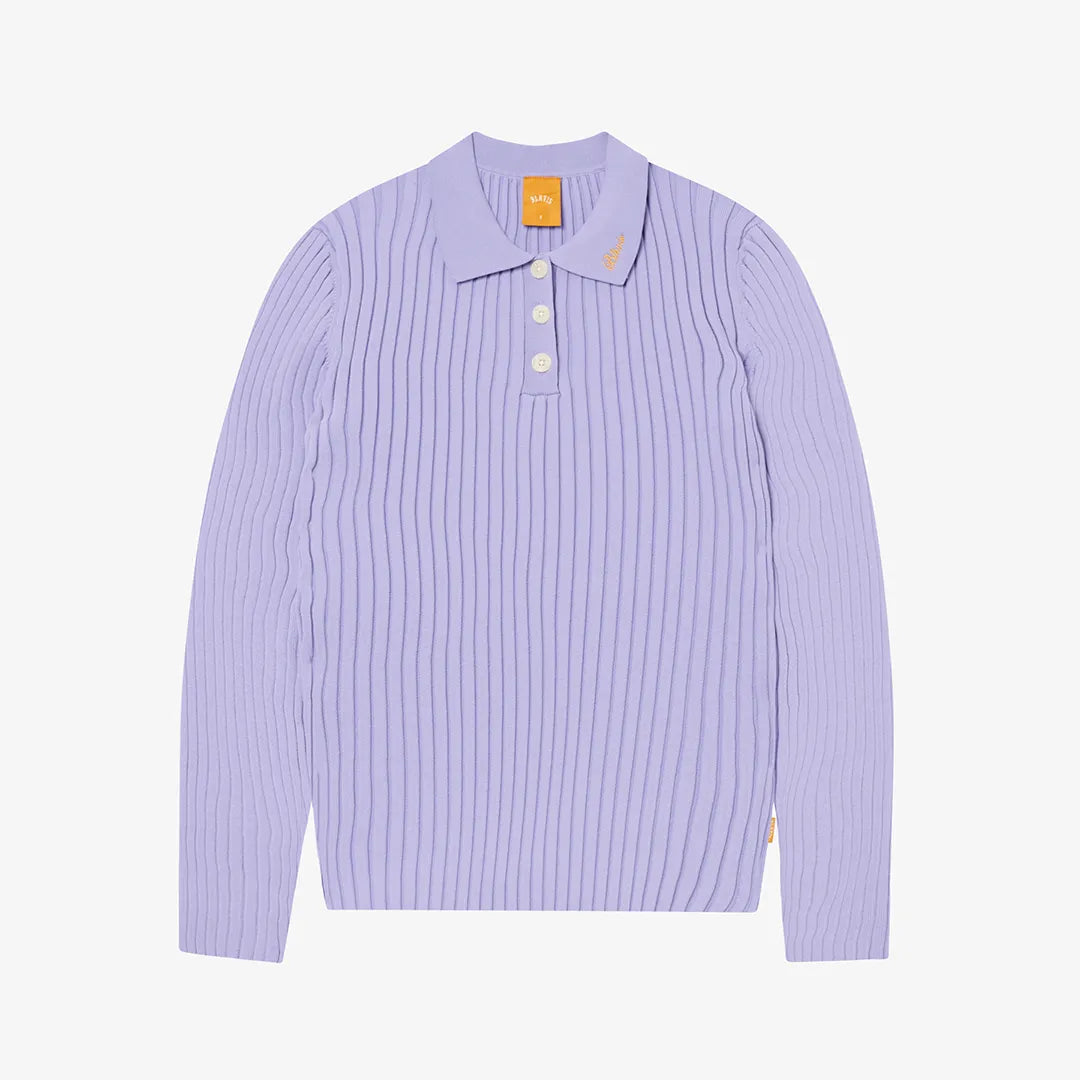 RIB KNITTED POLO - SAND VERBANA