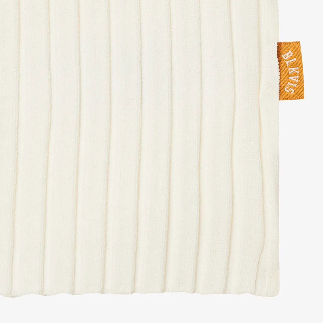 RIB KNITTED POLO - PAPYRUS