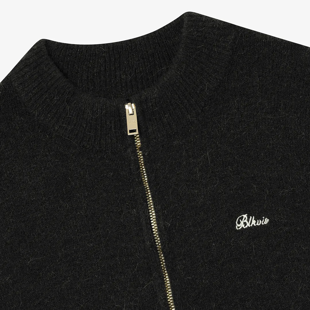 HAIRY STRUCTURE CARDIGAN - BLACK