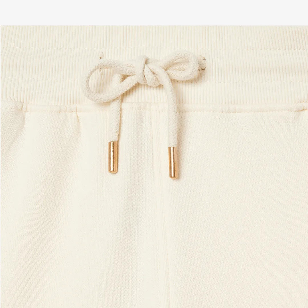 PLEATED STRAIGHT LEG SWEATPANTS - PAPYRUS